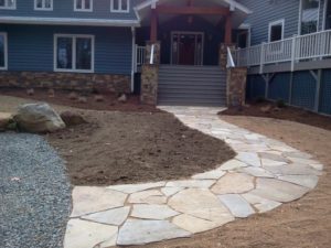 natural stone walkway